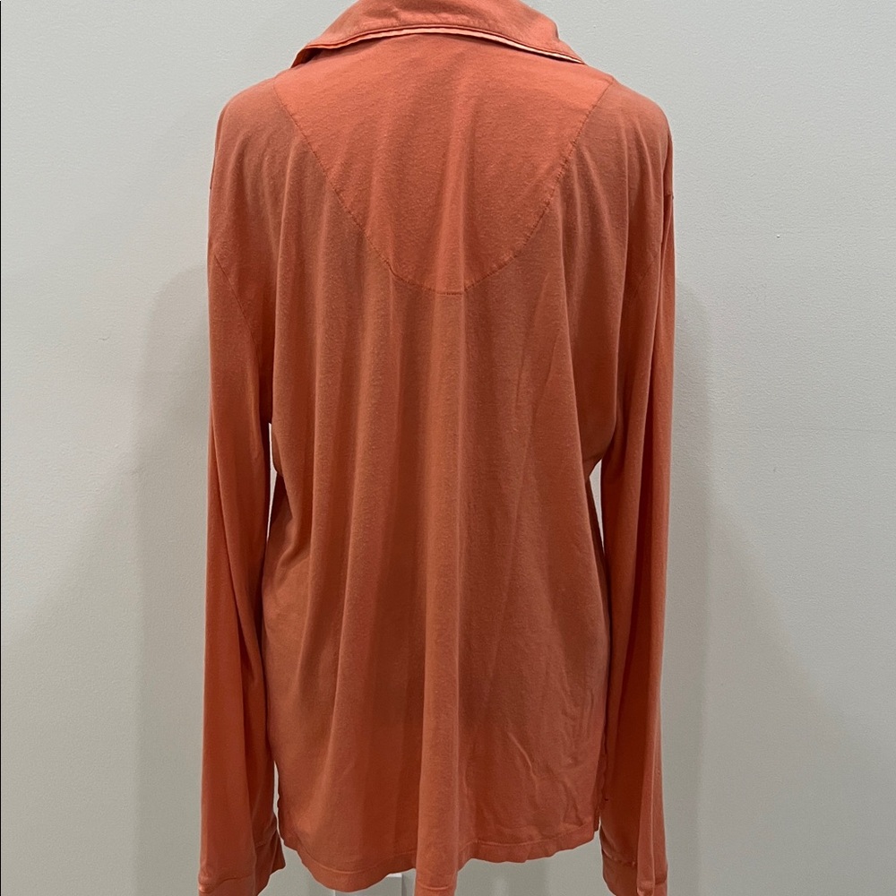 COSABELLA Pima Lusso Long Sleeve Top & Pant Set - Orange - Picture 6 of 6